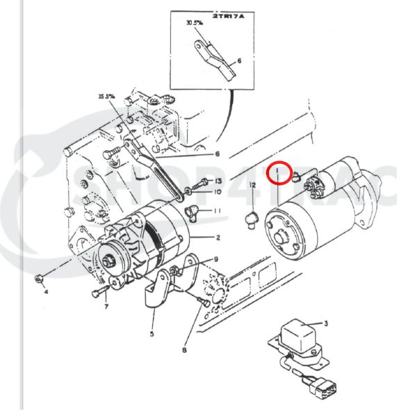 Startmotor Yanmar 2QM20 / 3HM35 / 3JH / 4JH – Schiffsdiesel