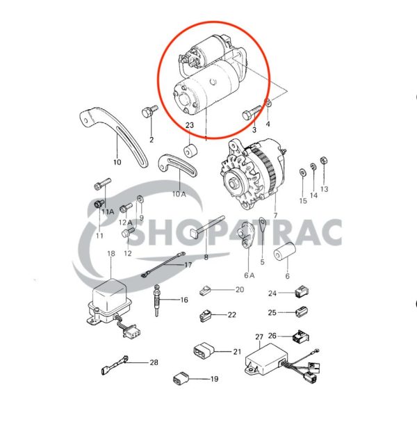 Startmotor Mitsubishi K3 / K4 – Vetus &amp; Solé Diesel Schiffsmotor