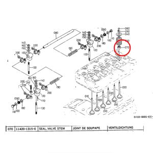 Ventilschaftdichtung (Klappendichtung) – Beta Marine Beta 10/14/20 | Nanni N2.10/N2.14/N3.21