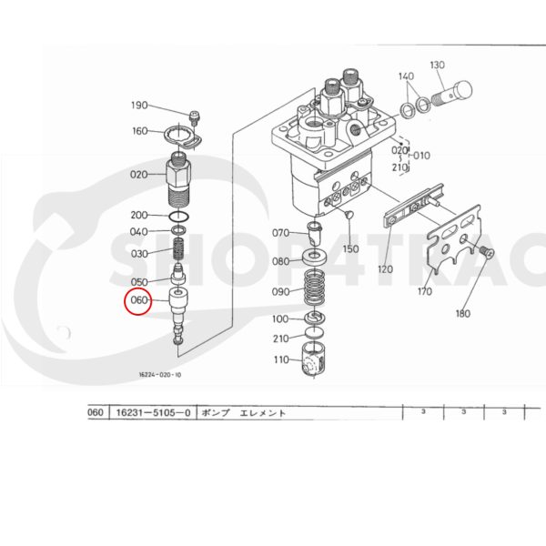 Plunger / EinspritzElement Beta Marine Beta 28 / Beta 30 – Nanni N3.30 – Universal M-25XPB