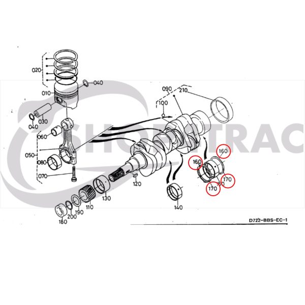 Axiallagersatz / Drucklager – Beta Marine Beta 10 / Beta 14 / Beta 20 | Nanni N2.10 / N2.14 / N3.21