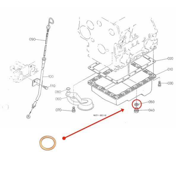 Kupferdichtring Ölablassschraube – Beta Marine Beta 10/14/20 | Nanni N2.10/N2.14/N3.21