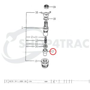 Zerstäuberdüse (Injektortip) Beta Marine Beta 28 / Beta 30 – Nanni N3.30 – Universal M-25XPB