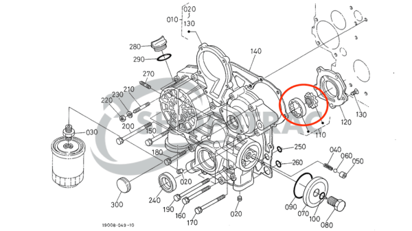 Motorölpumpe Beta Marine Beta 28 | Beta 30 | Beta 35 | Beta 38 – Nanni N3.30 | N4.38 – Universal M-25XPB | M-35B