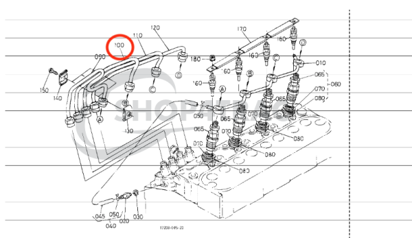Einspritzkleitung / Druckleitung 16271-53722 Beta Marine Beta 28 / Beta 30 – Nanni N3.30 – Universal M-25XPB