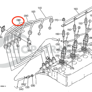 Einspritzleitung / Druckleitung 16271-53732 Beta Marine Beta 28 / Beta 30 – Nanni N3.30 – Universal M-25XPB