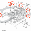 Zylinderkopf komplett + Dichtungssatz + Glühkerzen Beta Marine Beta 30 – Nanni N3.30
