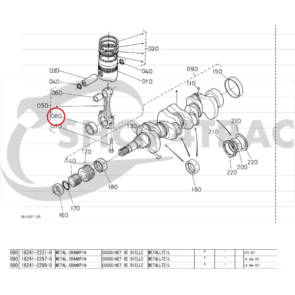 Pleuelstangenlager Beta Marine Beta 30 | Beta 38 – Nanni N3.30 | N4.38