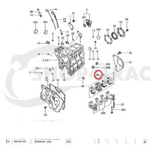 Hauptlagersatz Solé Diesel Mini 26 – Vetus M3.09 | M3.28 – Craftsman Marine CM3.27 – JF Marine Power JF6-1500