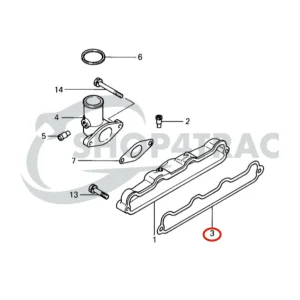 Ansaugkrümmerdichtung Solé Diesel Mini 32 | Mini 34 – Vetus M4.14 – Meiki M4DM