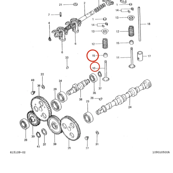 Einlassventil Solé Diesel Mini 11 | Mini 17 | Mini 26 – Vetus M2.06 | M3.09 | M3.28 – Craftsman Marine CM2.16 | CM3.27 – JF Marine Power JF6-1500