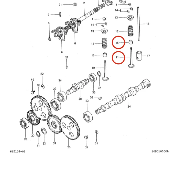 Auslassventil Solé Diesel Mini 11 | Mini 17 | Mini 26 – Vetus M2.06 | M3.09 | M3.28 – Craftsman Marine CM2.16 | CM3.27 – JF Marine Power JF6-1500