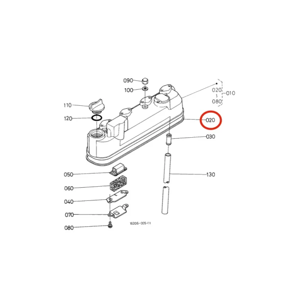 Ventildeckeldichtung Beta Marine Beta 35 | Beta 38 – Nanni N4.38 – Universal M-35B