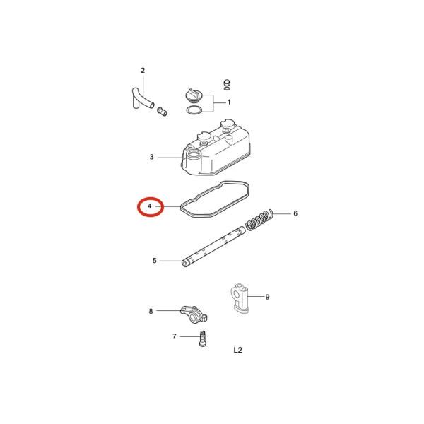 Ventildeckeldichtung Solé Diesel Mini 11 | Mini 17 – Vetus M2.06 – Craftsman Marine CM2.16