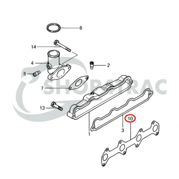 Abgaskrümmerdichtung Solé Diesel Mini 32 | Mini 34 – Vetus M4.14 – Meiki M4DM