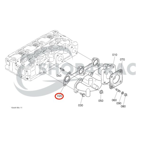 Abgaskrümmerdichtung Beta Marine Beta 25