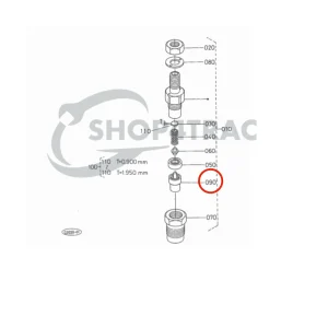 Zerstäuberdüse Nozzle Beta Marine Beta 50 – Nanni N4.50 (Typ DN0PD80)
