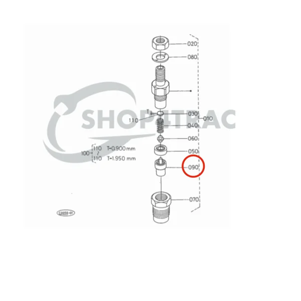 Zerstäuberdüse Nozzle Beta Marine Beta 50 – Nanni N4.50 (Typ DN0PD80)