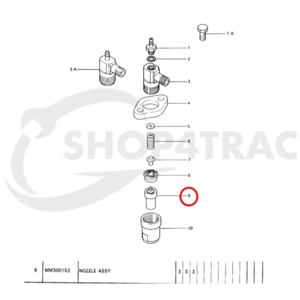 Einspritzdüse Solé Diesel Mini 18 | Mini 23 | Mini 32 | Mini 34 – Vetus M3.10 | M4.14 – Meiki
