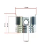 Kolben 18mm Solé Diesel Mini 11 | Mini 17 | Mini 26 – Vetus M2.06 | M3.09 | M3.28 – Craftsman Marine CM2.16 | CM3.27 – JF Marine Power JF6-1500