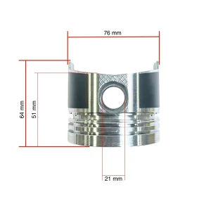 Kolben 21mm Solé Diesel Mini 11 | Mini 17 | Mini 26 – Vetus M2.06 | M3.09 | M3.28 – Craftsman Marine CM2.16 | CM3.27 – JF Marine Power JF6-1500