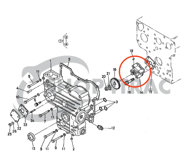 Motorölpumpe Universal M15 | M-25 | M-25XP | M-35 – Nanni 3.90HE | 4.110HE – Renault Marine D950