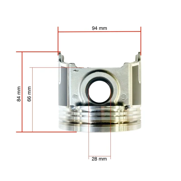 Kolben Beta Marine Beta 85T – Nanni N4.85 | N4.100 – mit Kolbenringen, +0,5 mm
