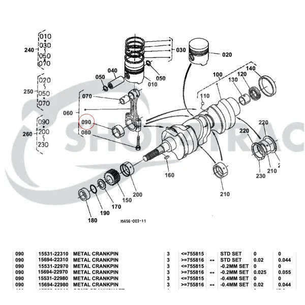 Pleuellager Universal M15 | M-25 | M-35 – Nanni 3.90HE – STD.