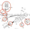 Explosietekening motorrevisieset Beta Marine Beta 10 / Beta 14, Nanni N2.10 / N2.14