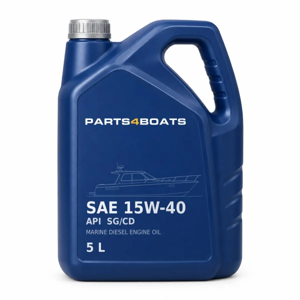 Parts4boats motorolie SAE 15W-40 voor marine dieselmotoren in jerrycan van 5 liter