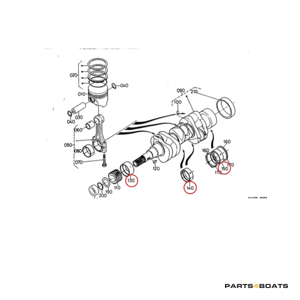 Hauptlagersatz – Beta Marine Beta 10 / Beta 14 / Beta 20 | Nanni N2.10 / N2.14 / N3.21