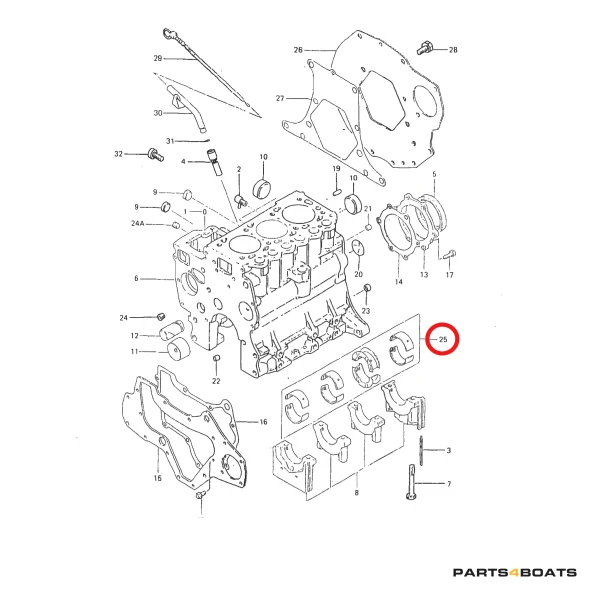 Hauptlagersatz Solé Diesel Mini 33 – JF Marine Power JF10