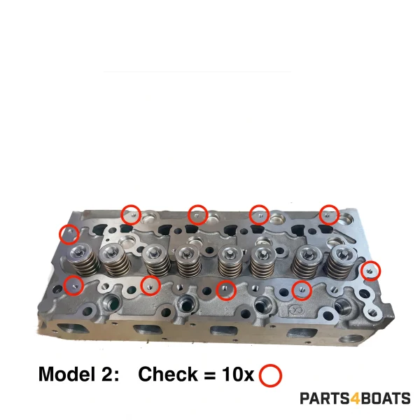 Zylinderkopf Beta Marine Beta 50 – Nanni N4.50 (indirekte Einspritzung / IDI, Typ 2)