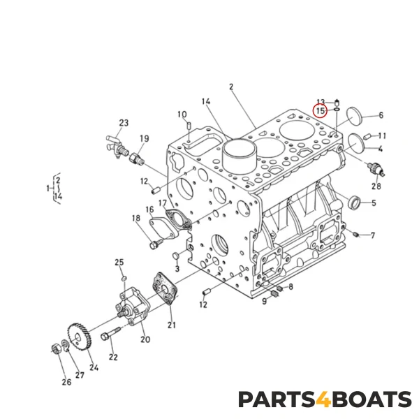 O-Ring Zylinderkopfdichtung Beta Marine Beta 28 | Beta 30 – Nanni N3.30 – Universal M-25XPB