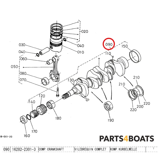 Kurbelwelle Beta Marine Beta 38 | Beta 45T – Nanni N4.38